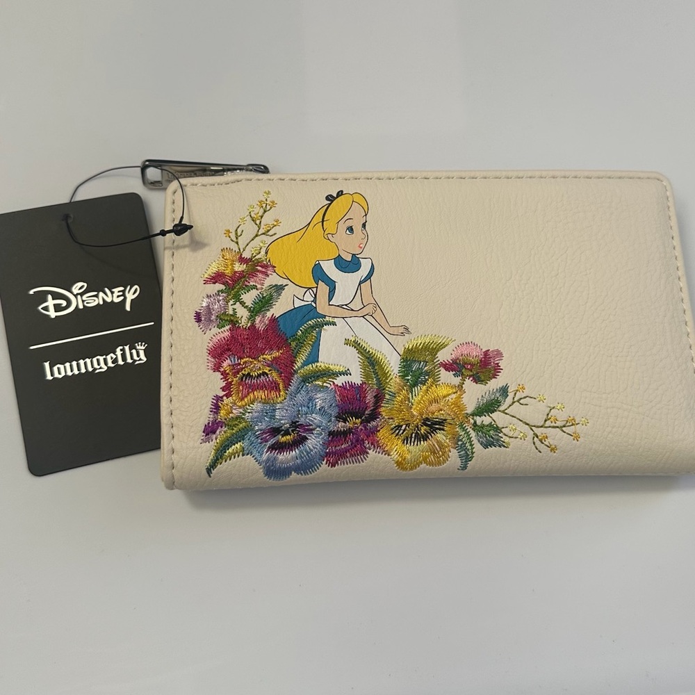 Loungefly Disney Alice Wallet with Floral Design